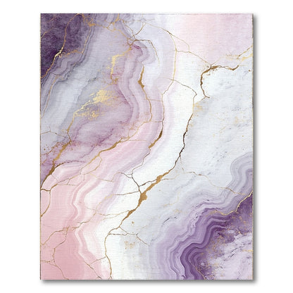 Purple Gold Marble Abstract Area Rug