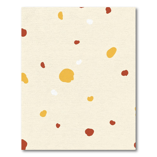 Creamy Yellow Polka Dot Scatter Rug