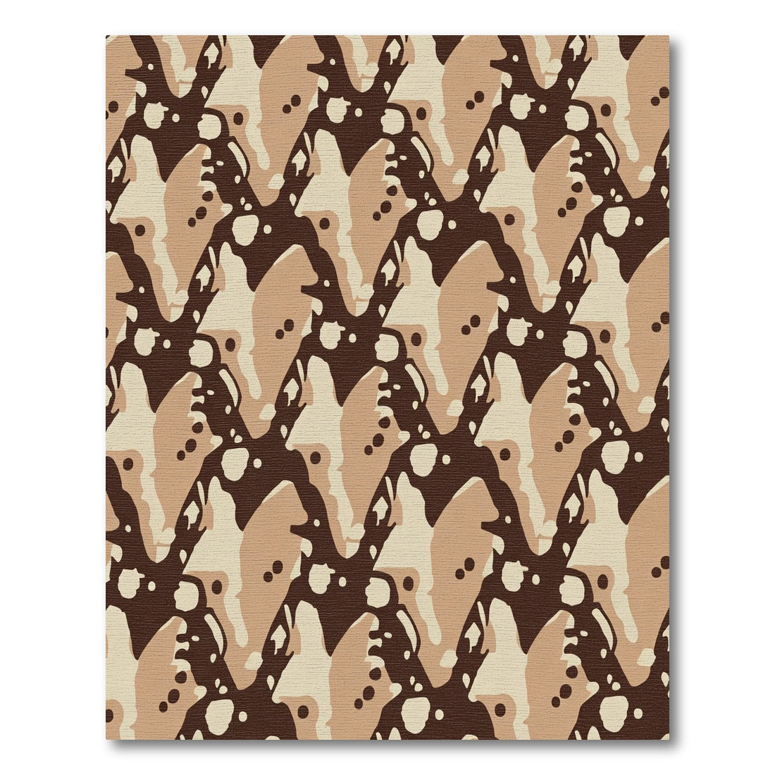 Desert Camo Abstract Patchwork Rug