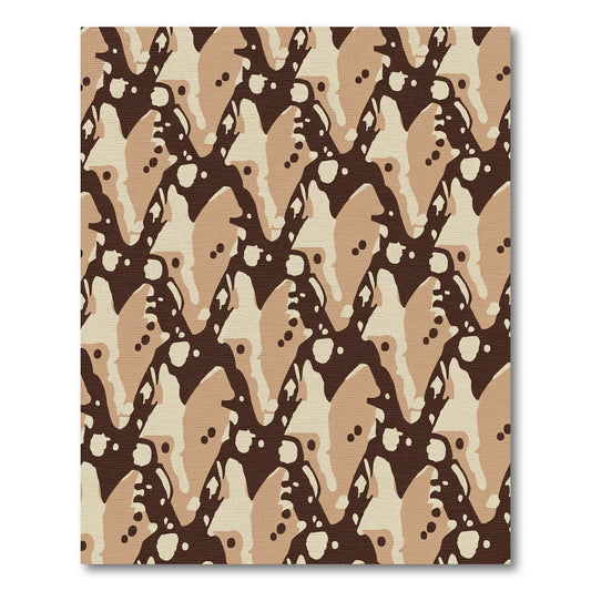 Desert Camo Abstract Patchwork Rug