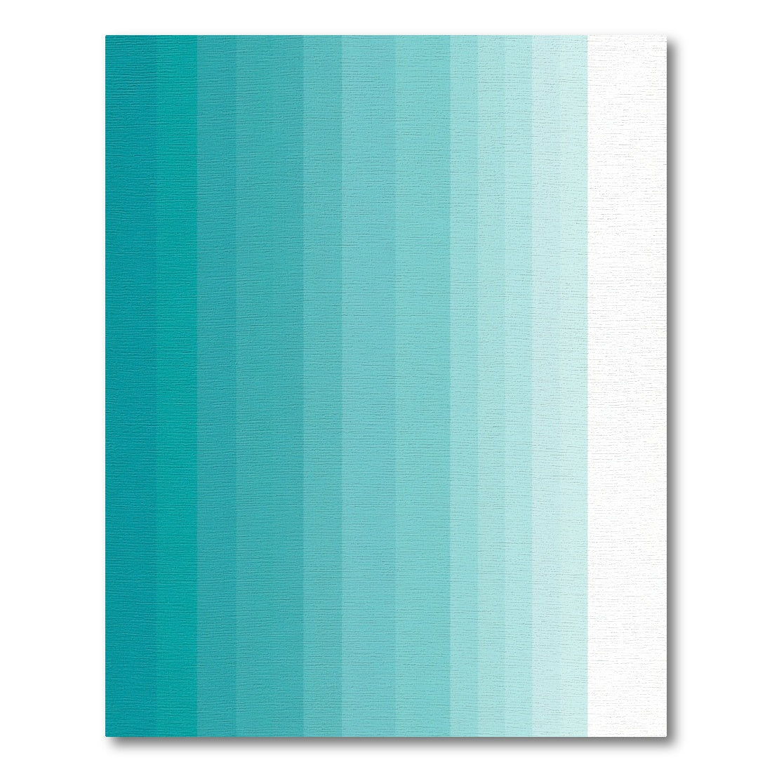 Teal Gradient Vertical Stripe Rug