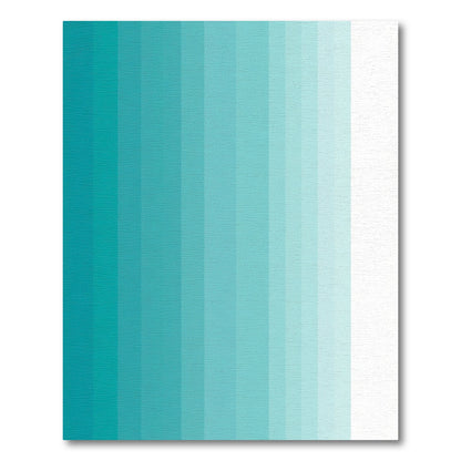 Teal Gradient Vertical Stripe Rug