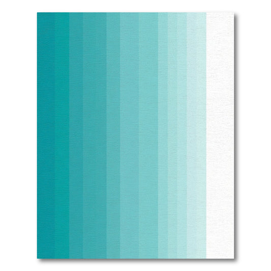 Teal Gradient Vertical Stripe Rug
