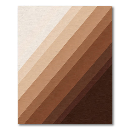Warm Gradient Diagonal Stripe Rug