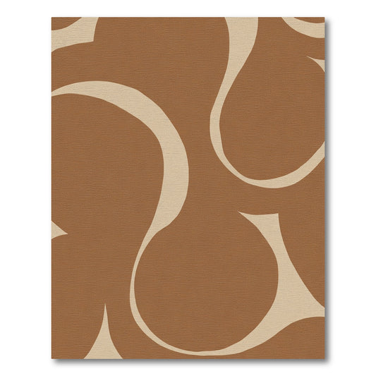 Earthy Abstract Organic Swirl Rug