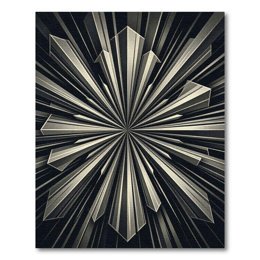 Monochromatic Fanburst Geometric Burst Rug