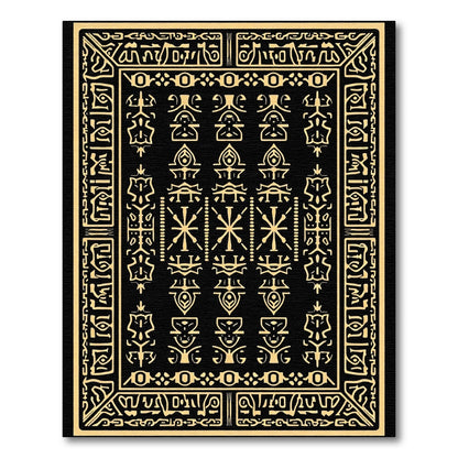 Ancient Gold Tribal Emblem Rug