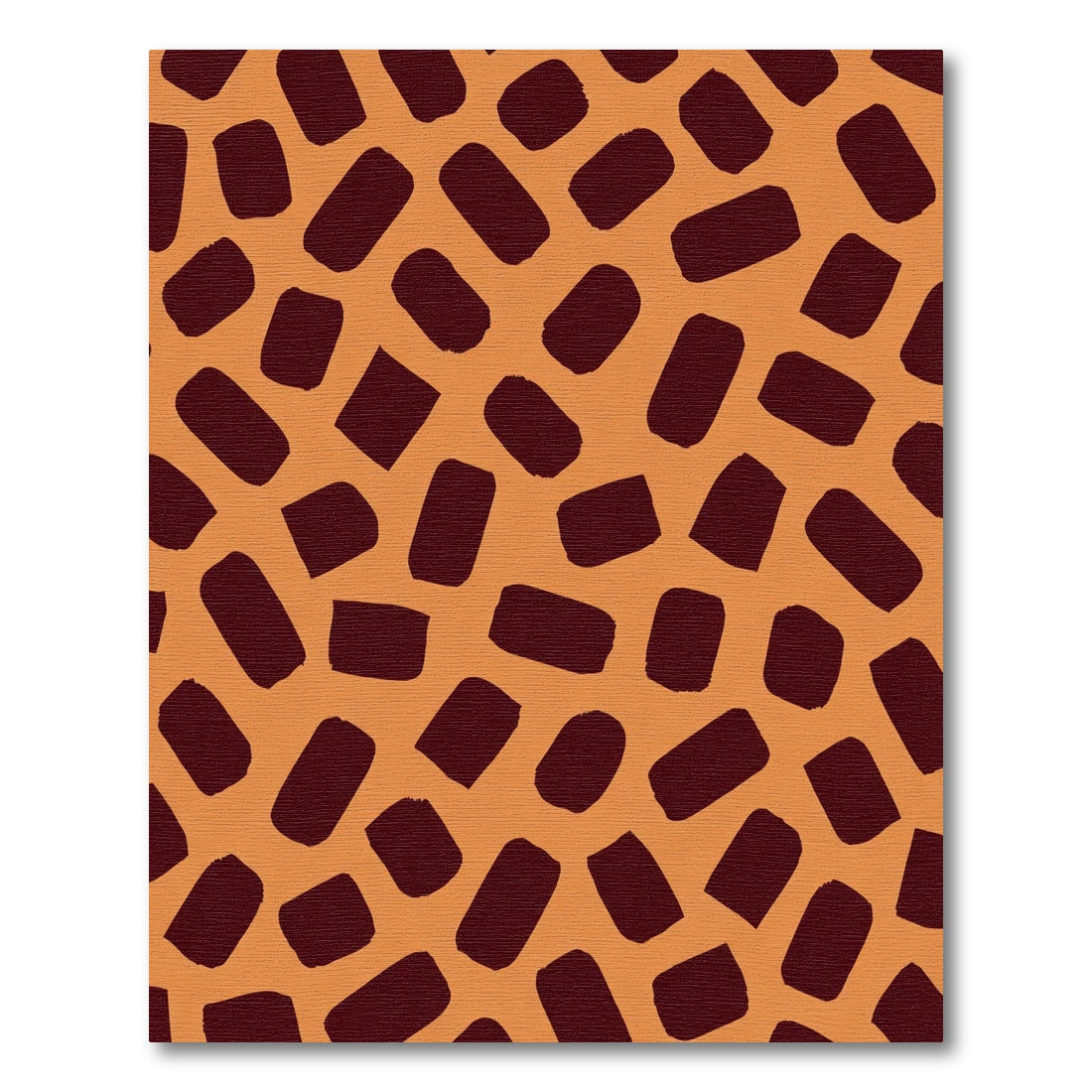 Orange Brown Abstract Brush Stroke Rug