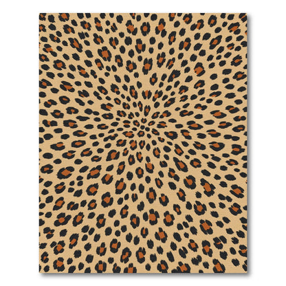 Brown Tan Leopard Roar Radiating Rug