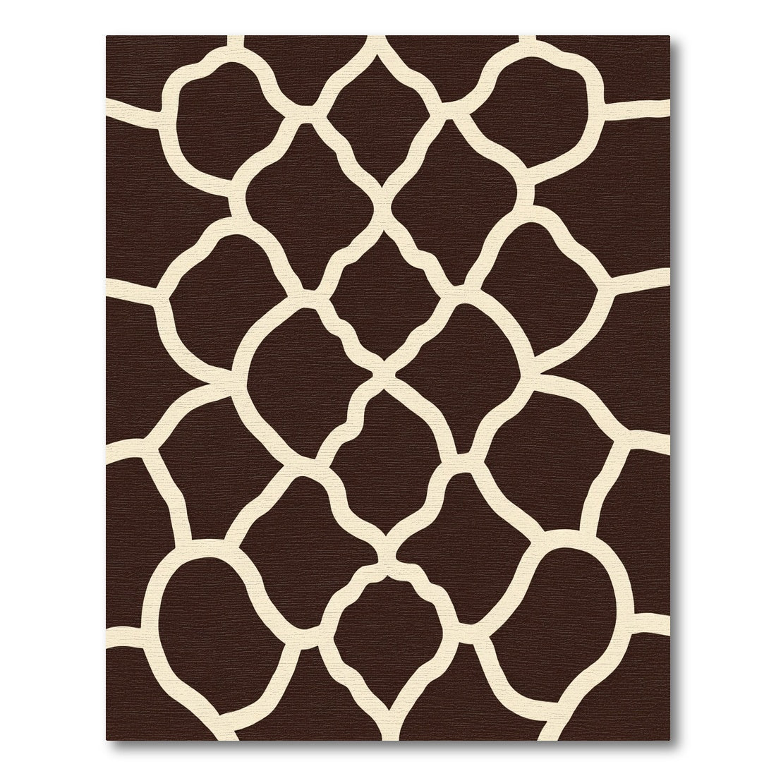 Bold Brown Giraffe Spot Overlay Rug