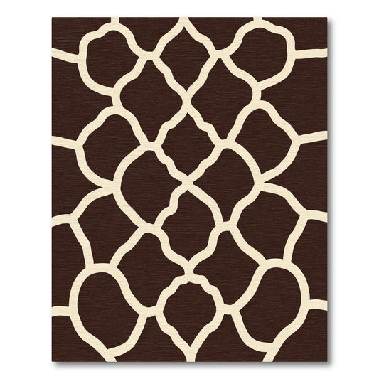 Bold Brown Giraffe Spot Overlay Rug