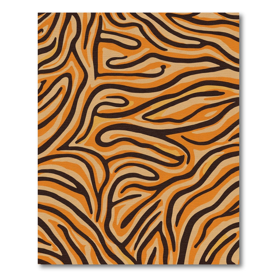Bold Orange Tiger Stripe Rug