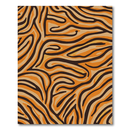 Bold Orange Tiger Stripe Rug