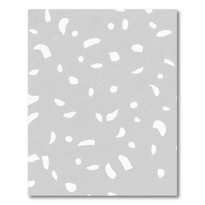 Modern Terrazzo Abstract White Specks Rug