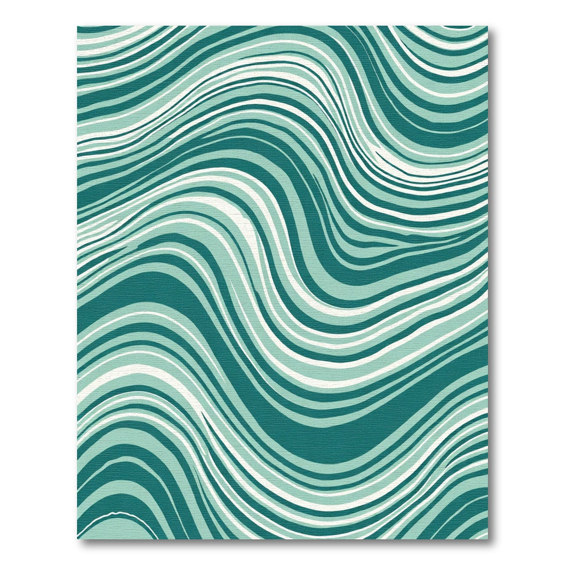 Teal Aqua Swirl Stripe Rug