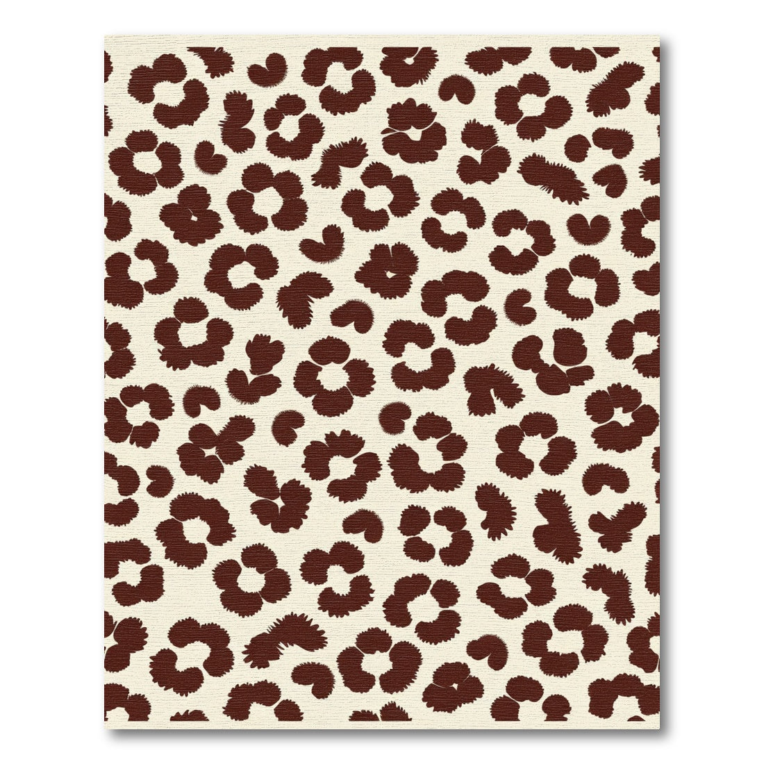 Brown Leopard Spots Cream Rug