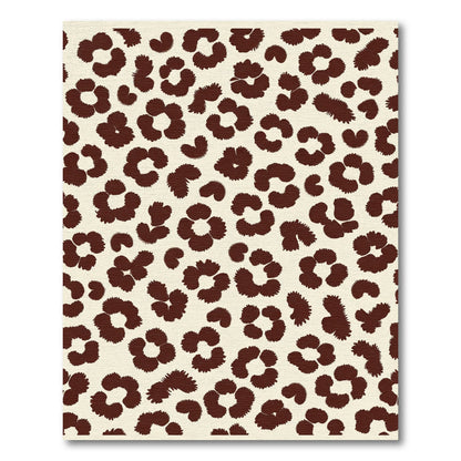 Brown Leopard Spots Cream Rug