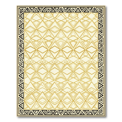 Geometric Modern Gold Geometric Diamond Area Rug