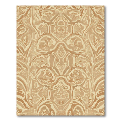 Earthy Tones Ornate Scroll Barocco Rug