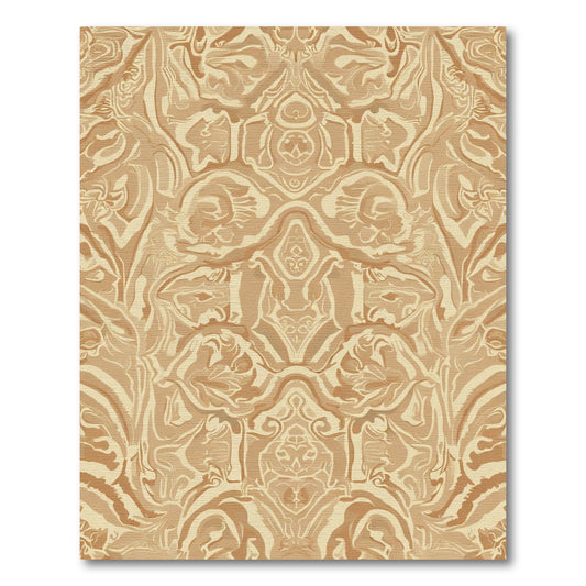Earthy Tones Ornate Scroll Barocco Rug