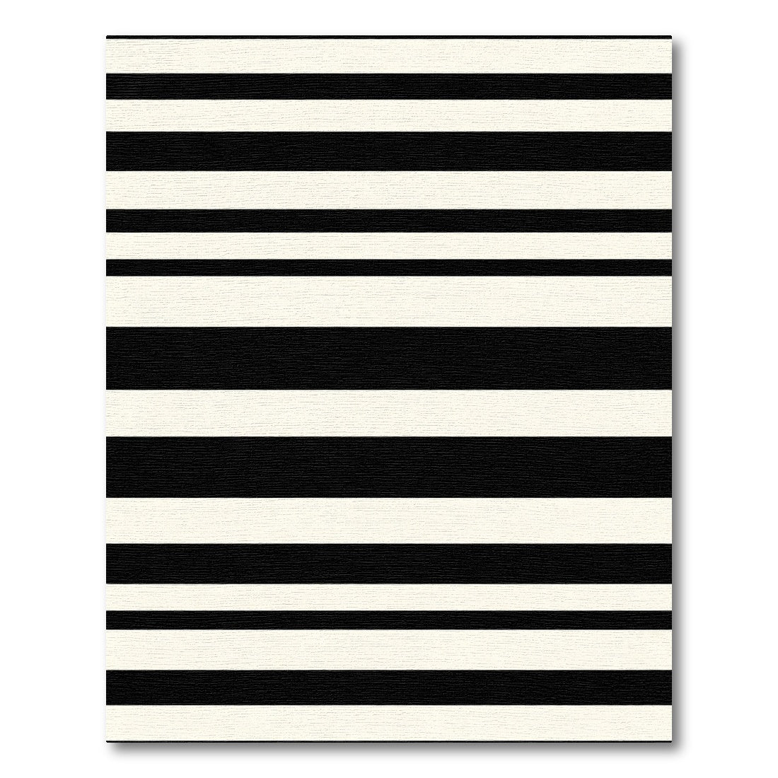 Bold Black and White Striped Rug