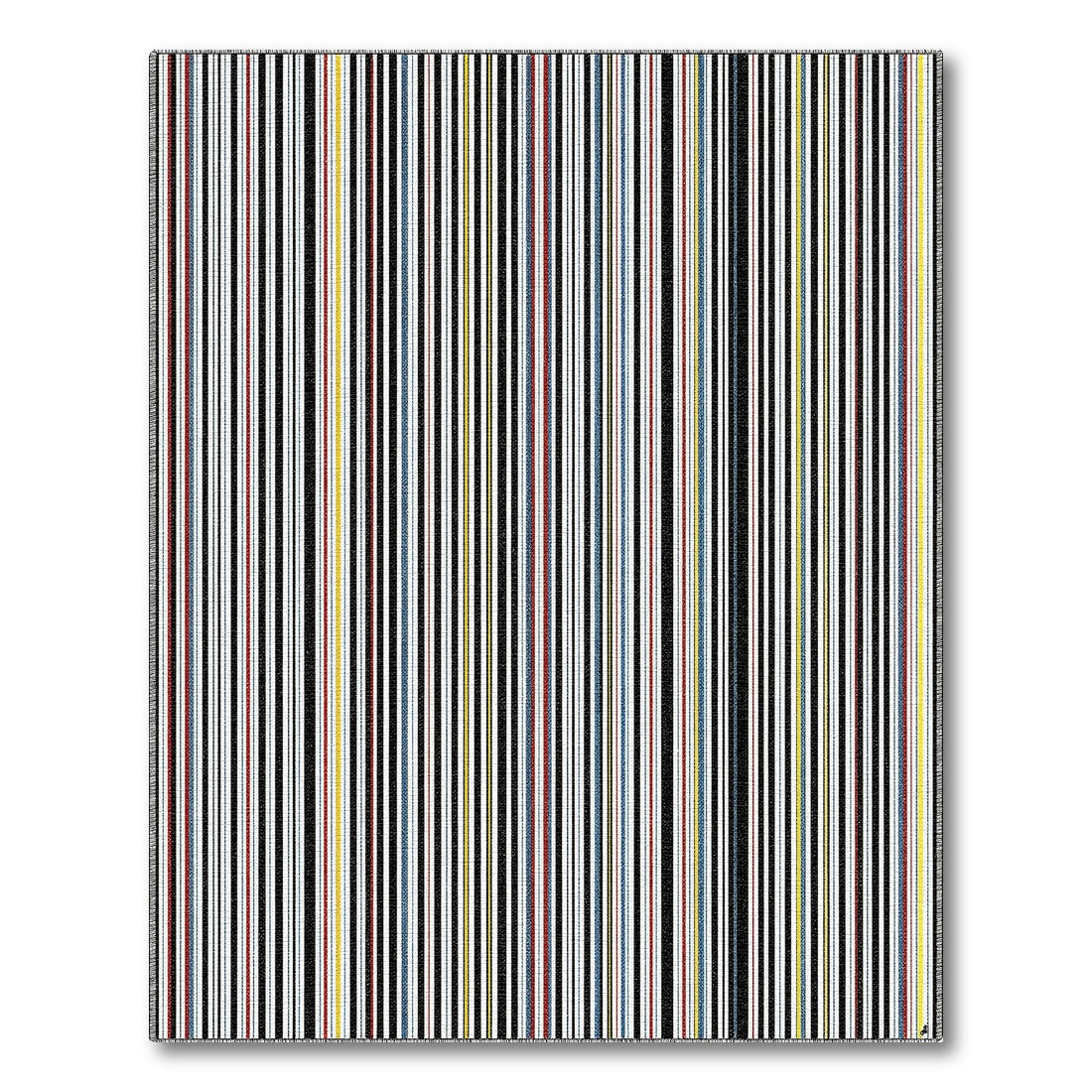 Multi-Color Vertical Stripe Washable Area Rug