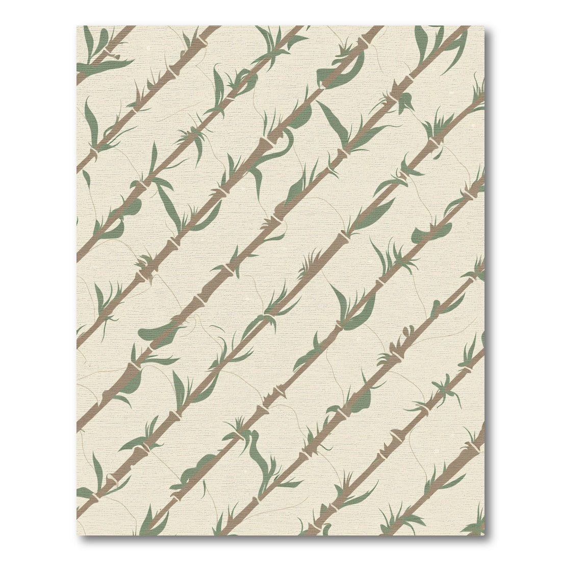 Earth Tones Bamboo Vine Diagonal Rug