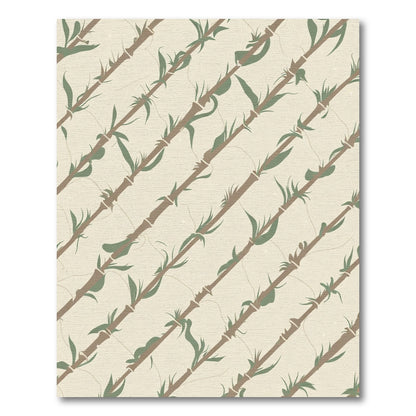 Earth Tones Bamboo Vine Diagonal Rug