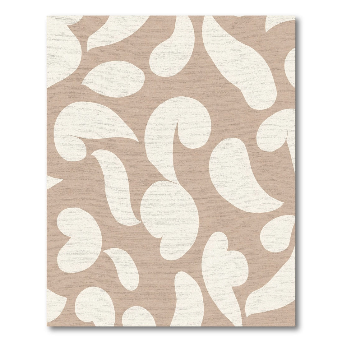 Organic Form Beige Cream Abstract Swirls Rug