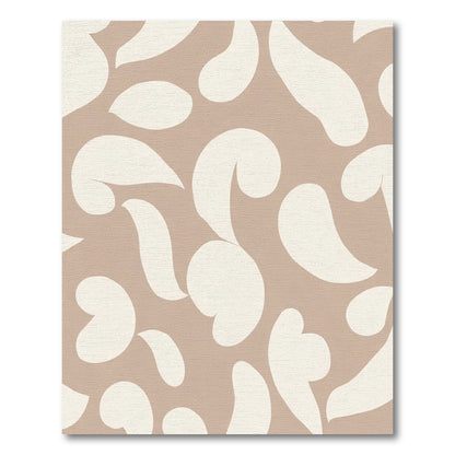 Organic Form Beige Cream Abstract Swirls Rug