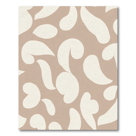 Organic Form Beige Cream Abstract Swirls Rug
