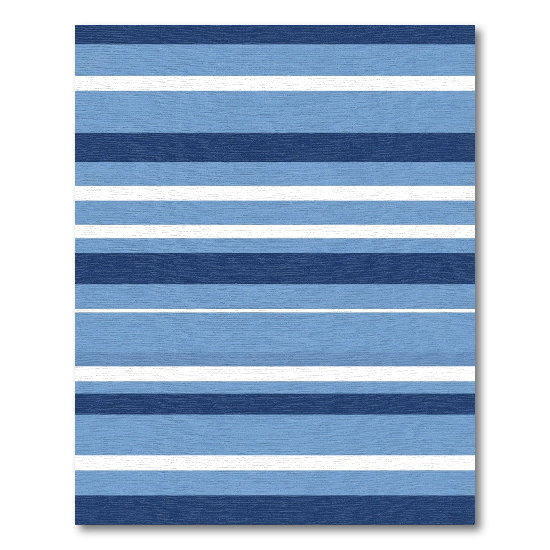 Ocean Blue Horizon Stripe Rug
