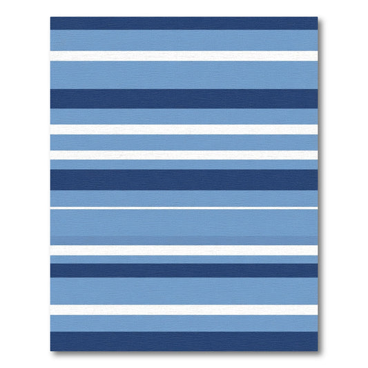 Ocean Blue Horizon Stripe Rug