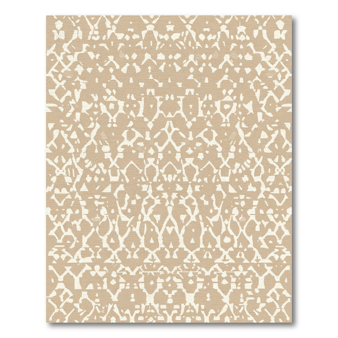 Tan Rustic Abstract Medallion Rug