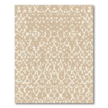 Tan Rustic Abstract Medallion Rug