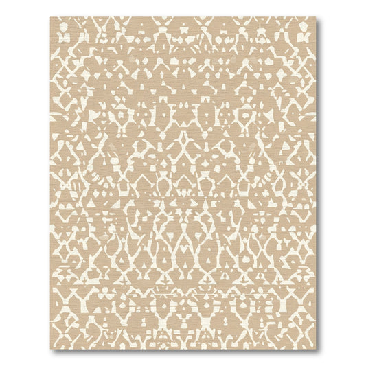 Tan Rustic Abstract Medallion Rug