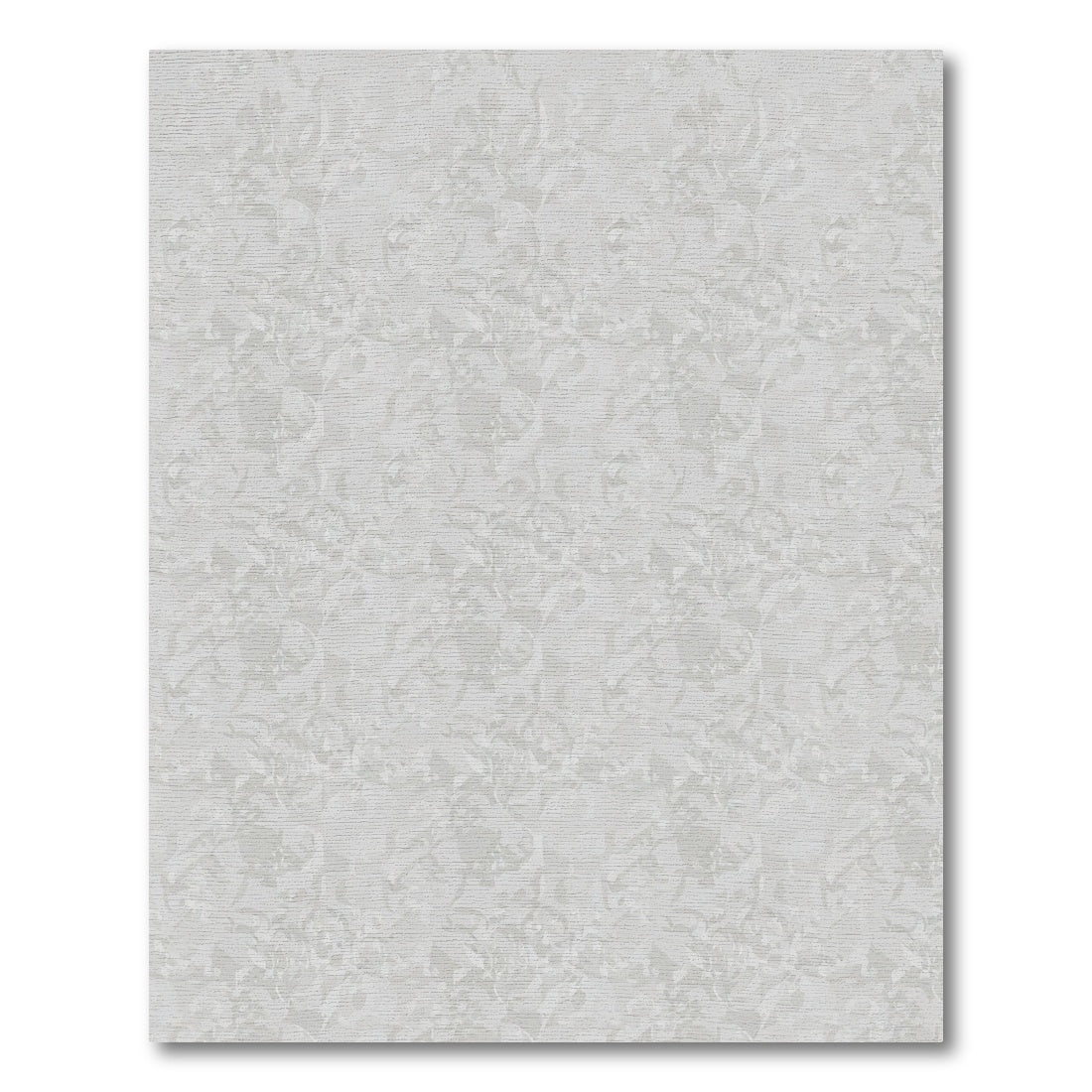 Subtle Gray Floral Swirl Repeats Rug