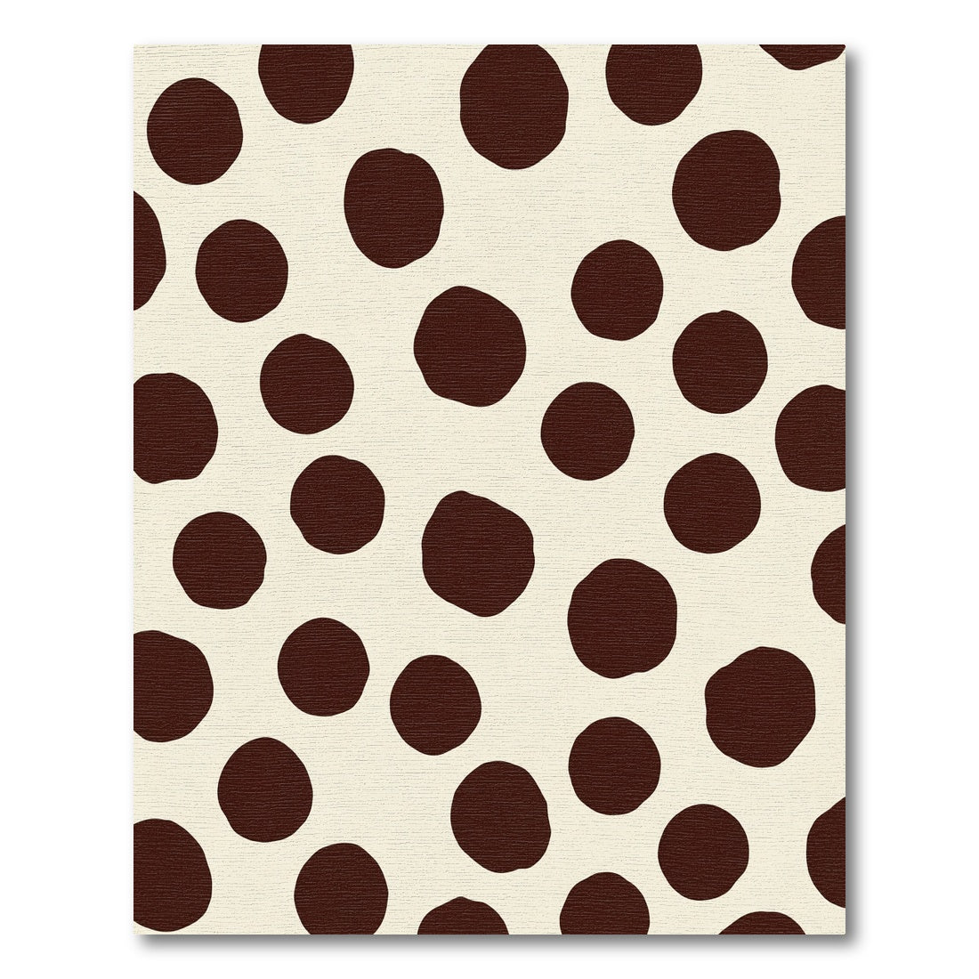 Irregular Brown Polka Dot Cream Background Rug