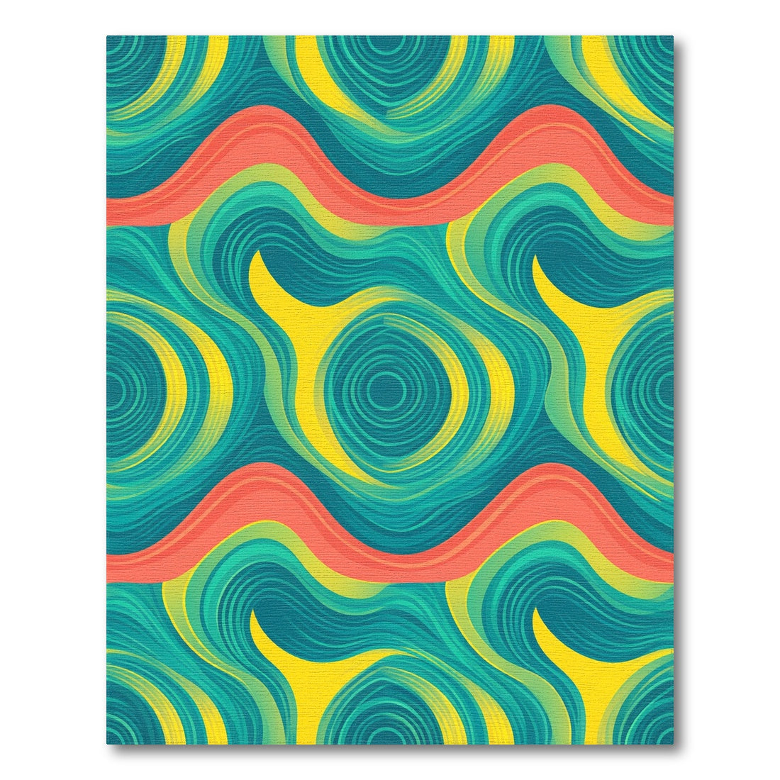 Blue Teal Swirl Abstract No. 4 Area Rug