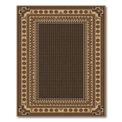 Southwestern Geometric Brown Tan Area Rug
