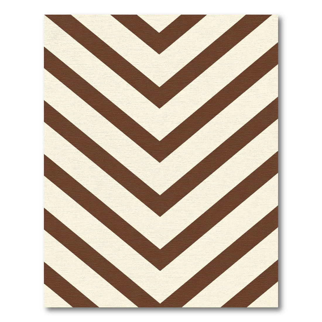Geometric Brown Cream Chevron Stripes Rug