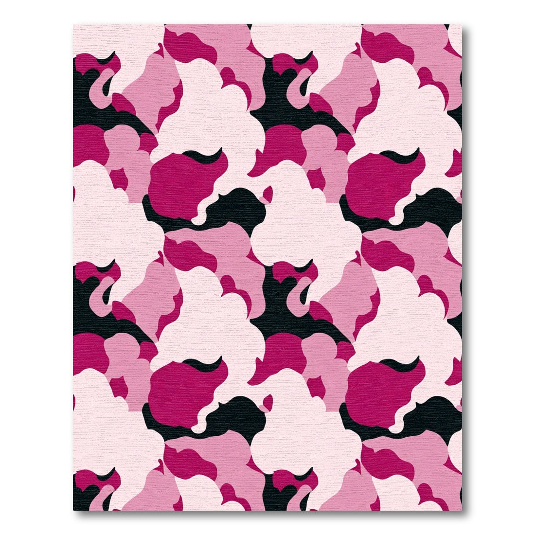 Pink Camo Abstract Shapes Rug