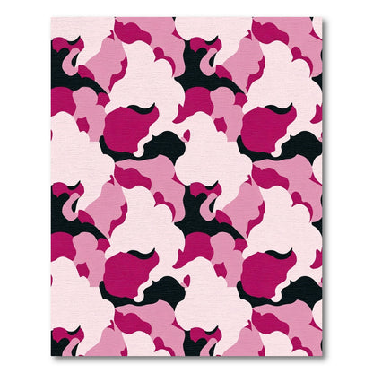 Pink Camo Abstract Shapes Rug