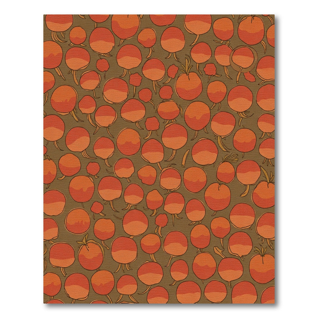 Terracotta Autumn Root Vegetable Cluster Rug