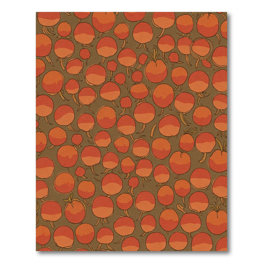 Terracotta Autumn Root Vegetable Cluster Rug
