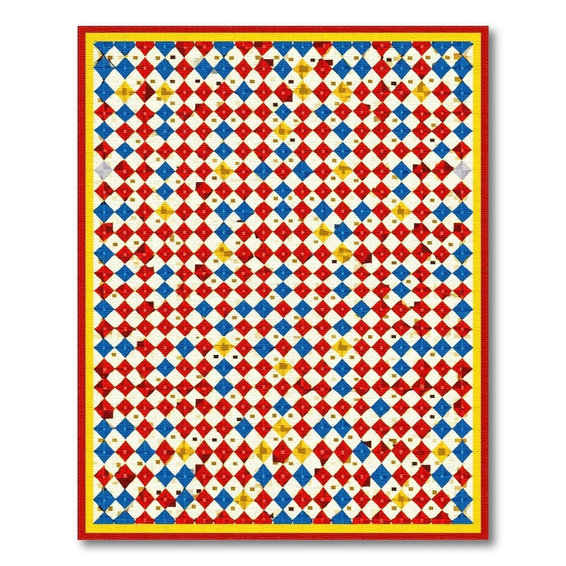 Vibrant Multi-Color Diamond Geometric Area Rug