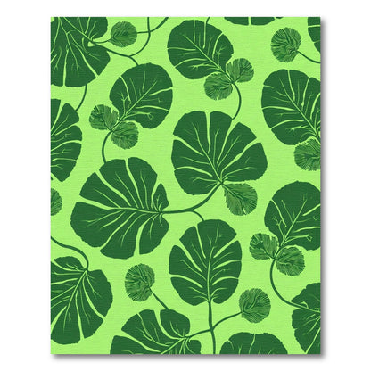 Lime Green Tropical Foliage Rug