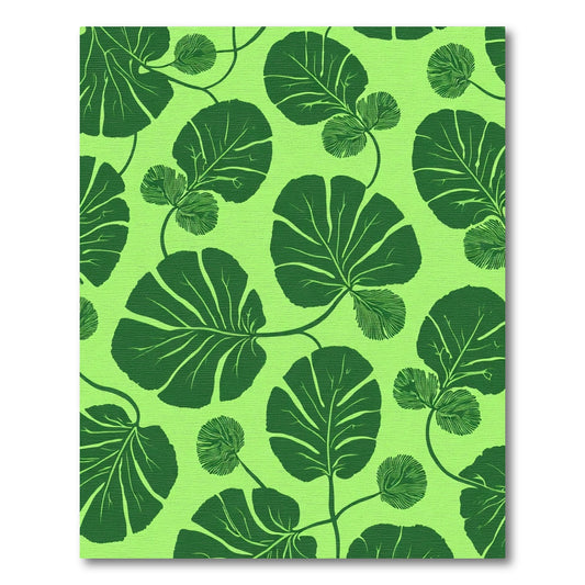 Lime Green Tropical Foliage Rug