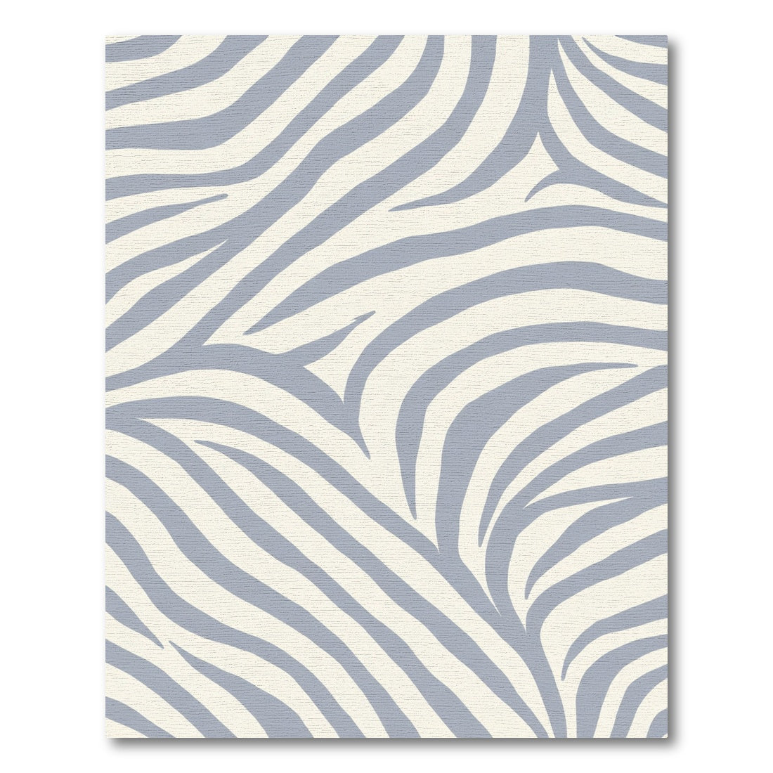 Pale Blue Zebra Stripe Rug