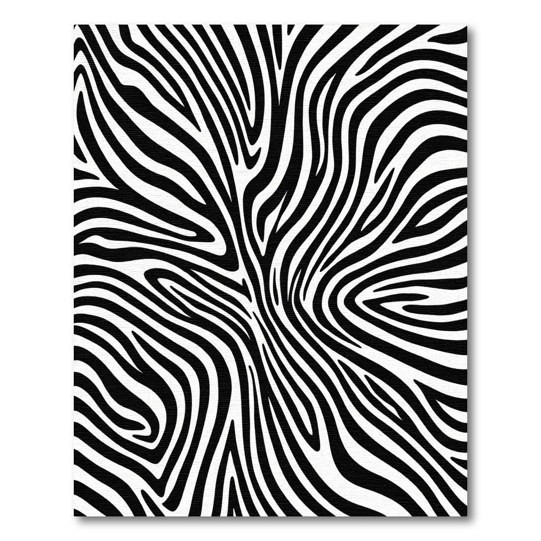 Bold Black and White Zebra Stripe Rug